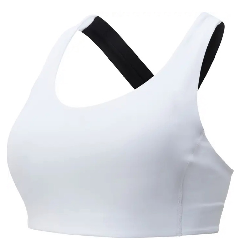 NEW BALANCE Fuel Sports Bra White/Black NWT XL